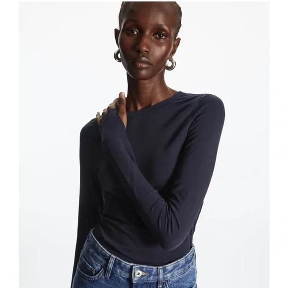 Cos Scoop Neck Long Sleeved Top - Picture 4 of 5